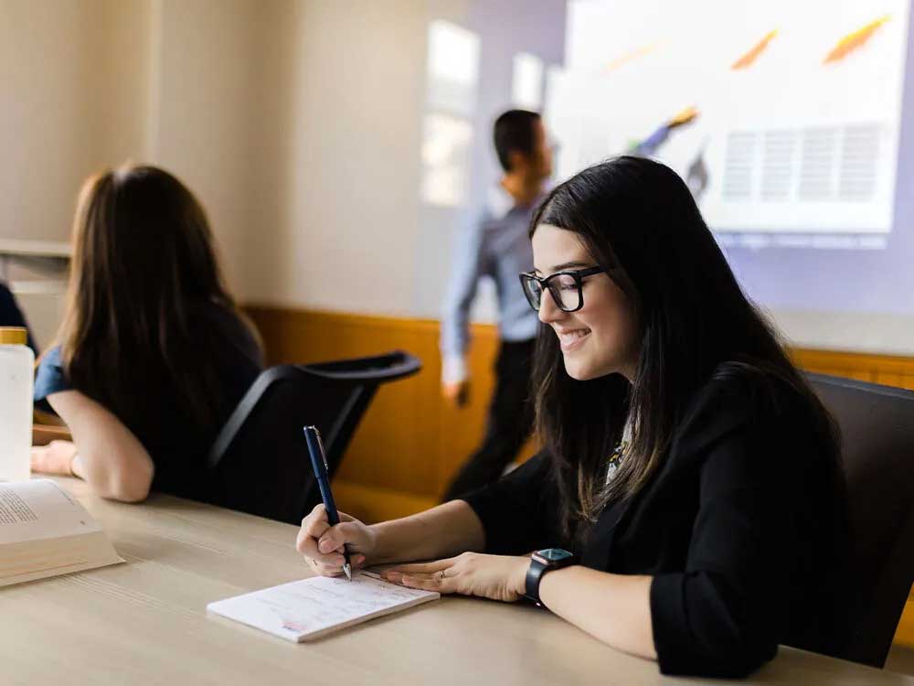 coed student in a data science class