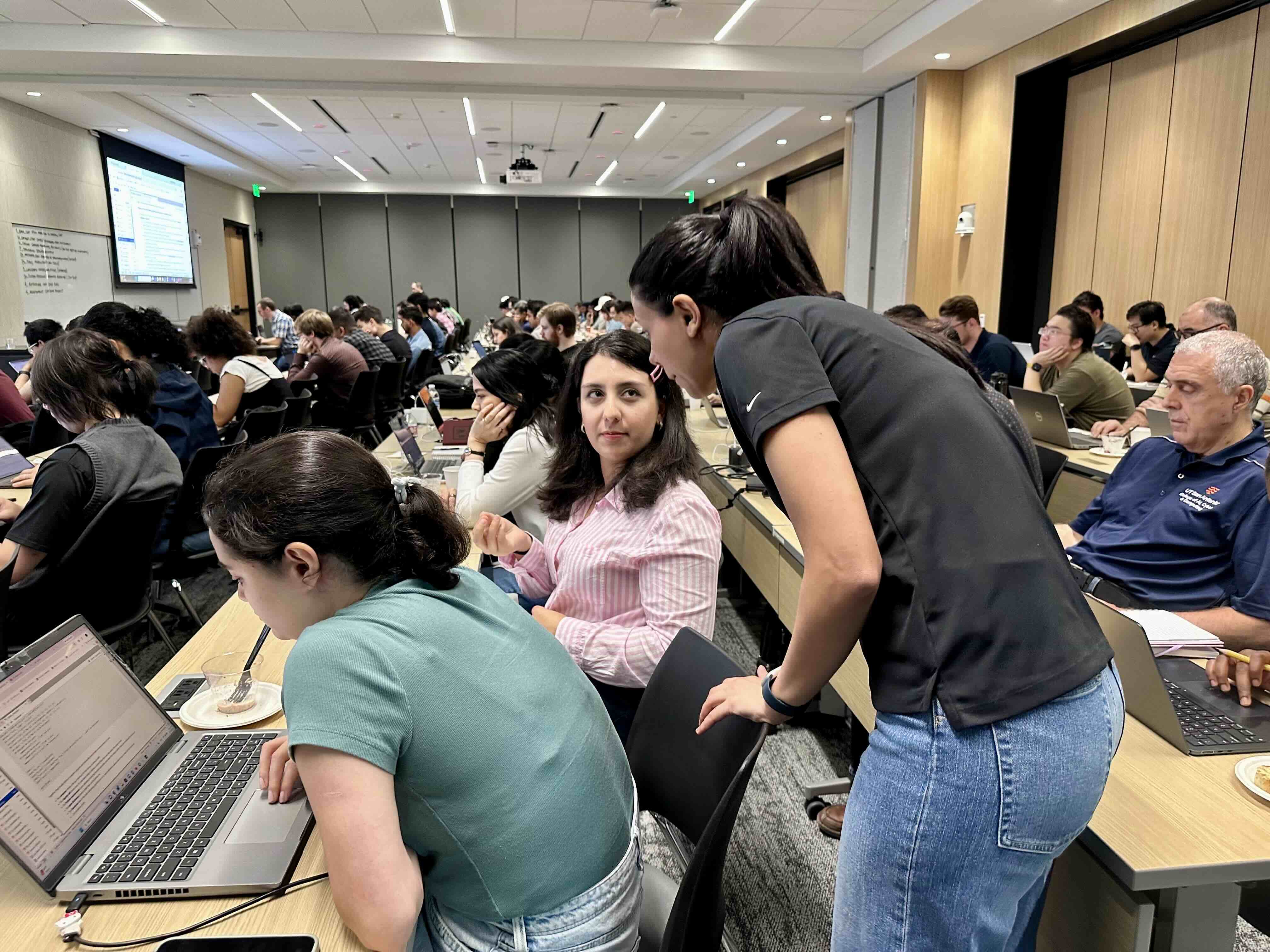 Student asking a question during NVIDIA workshop.