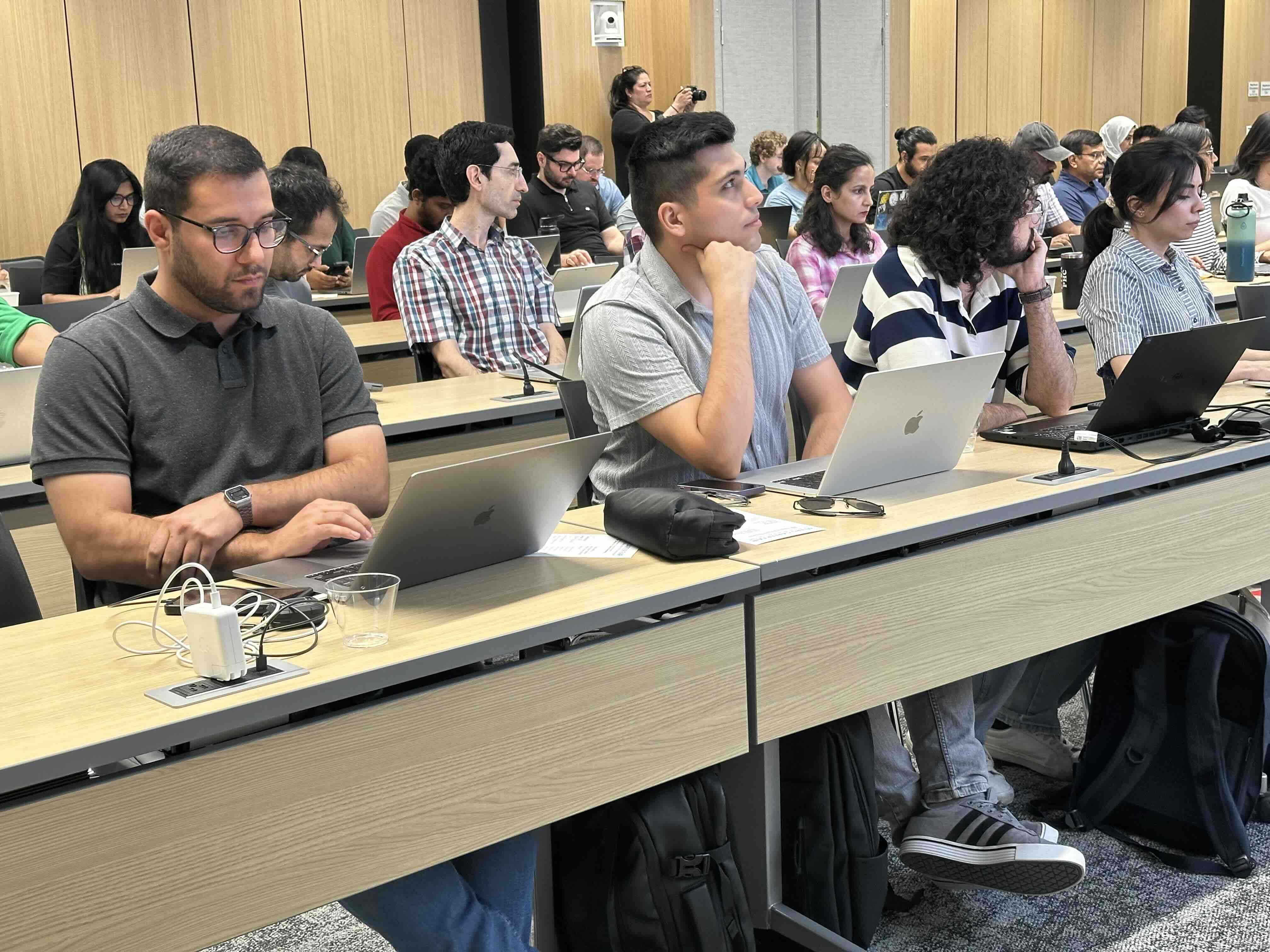 Students sitting in the NVIDIA workshop.